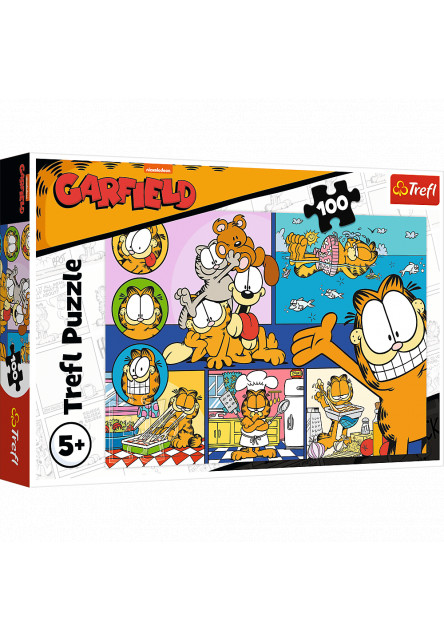 Trefl Puzzle 100 Lenivý Garfield
