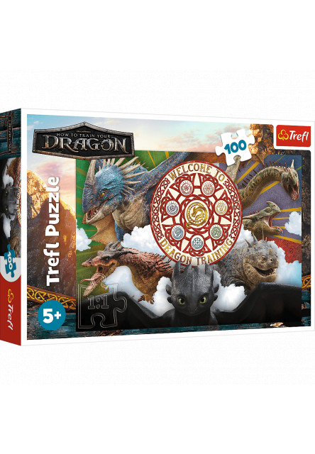Trefl Puzzle 100 Draci v akcii / Ako vycvičiť draka