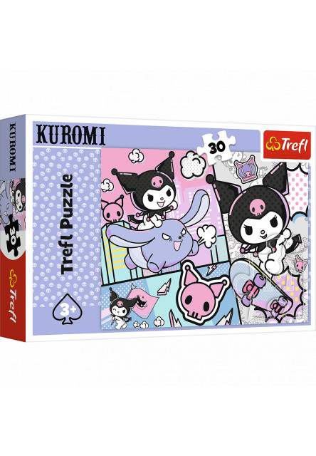 Trefl Puzzle 30 Bav sa s Kuromi / Hello Kitty