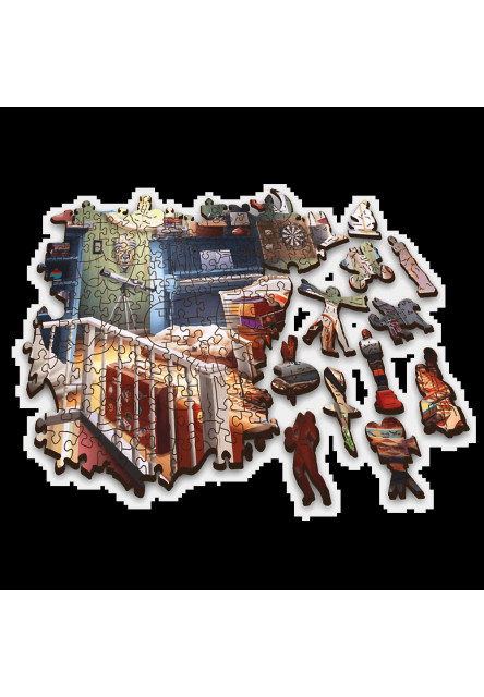 Trefl Drevené puzzle 501 - Poklady v podkroví
