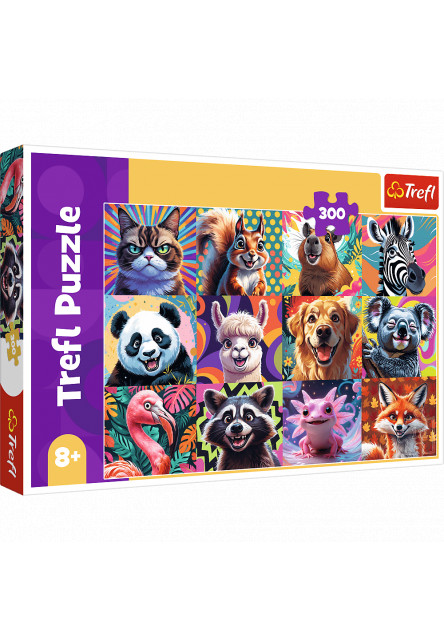 Trefl Puzzle 300 Veselé zvieracie portréty