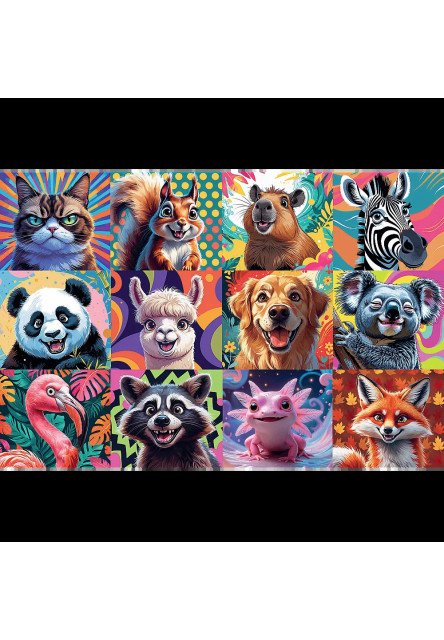 Trefl Puzzle 300 Veselé zvieracie portréty