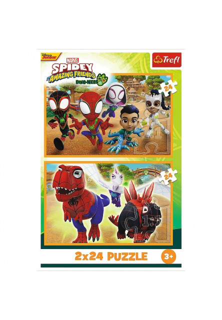 Trefl Puzzle 2x24 Spidey a dinosaury