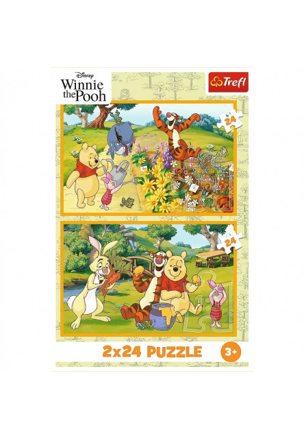 Trefl Puzzle 2x24 Medvedík Pú / Deň v záhrade