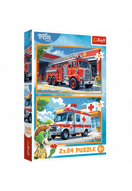 Trefl Puzzle 2x24 Hranie s Treflikmi