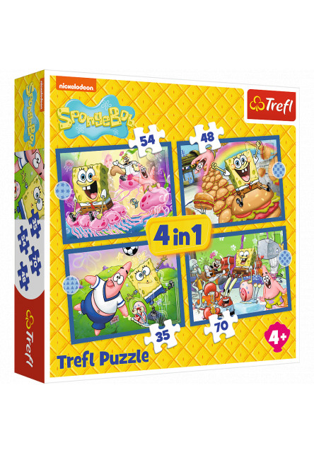 Trefl Puzzle 4v1 SpongeBobov podmorský život