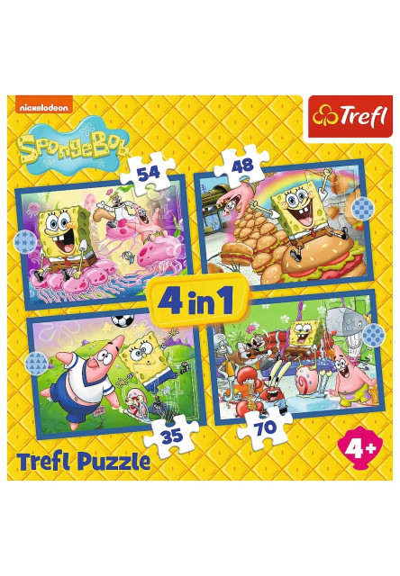 Trefl Puzzle 4v1 SpongeBobov podmorský život