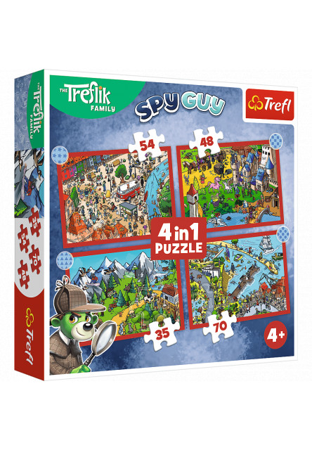 Trefl Puzzle 4v1 Obľúbení Treflíci