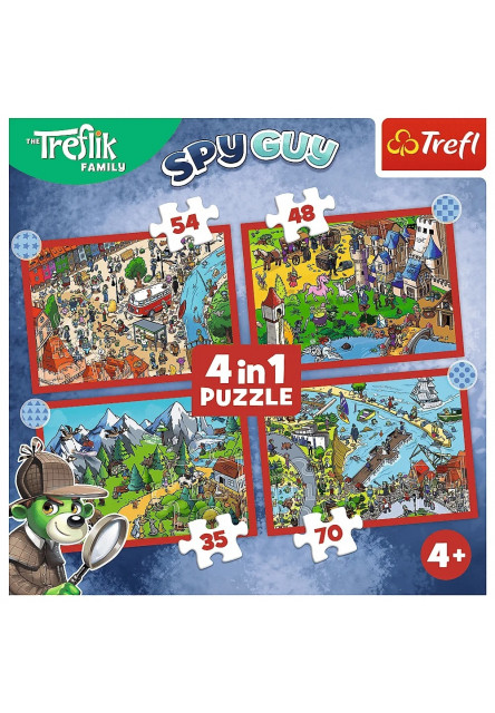 Trefl Puzzle 4v1 Obľúbení Treflíci