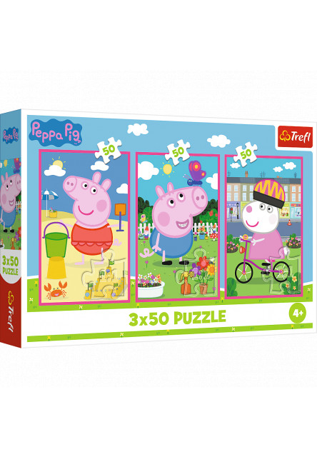 Trefl Puzzle 3x50 Prasiatko Peppa / Sila priateľstva
