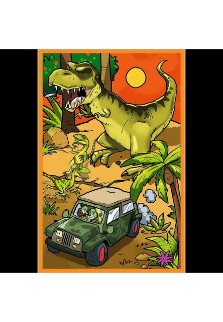Trefl Puzzle 3x80 Treflíci vo svete dinosaurov