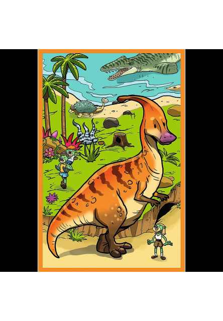 Trefl Puzzle 3x80 Treflíci vo svete dinosaurov