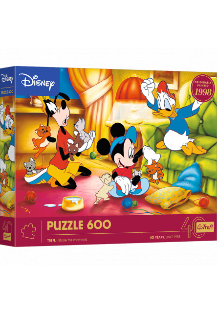 Trefl Puzzle 600 Výročné - Mickey Mouse a priatelia