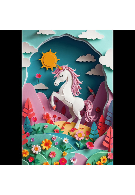 Trefl Puzzle 160 Výročné - Paper Art: Jednorožec