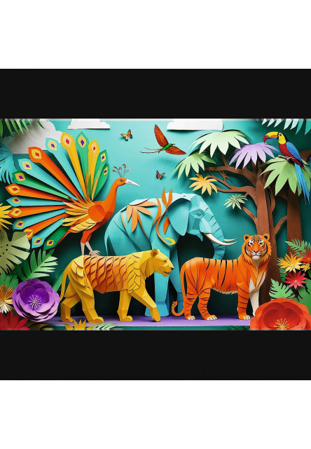 Trefl Puzzle 160 Výročné - Paper Art: Džungle