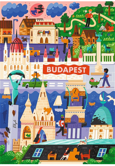 Trefl Premium Plus Quality 1000 dielikov The Art of Color: Budapešť, Maďarsko, Majstrovstv