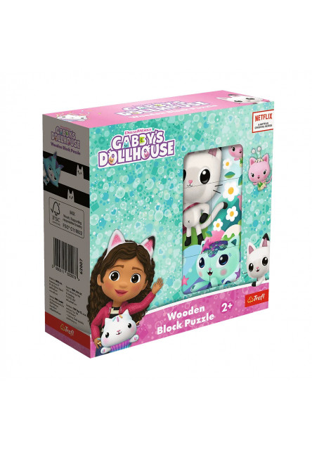 Trefl Drevené  kocky Gabby´s Dollhouse
