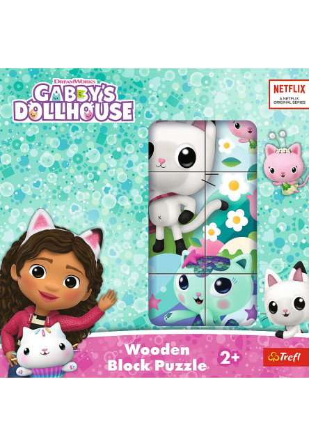 Trefl Drevené  kocky Gabby´s Dollhouse