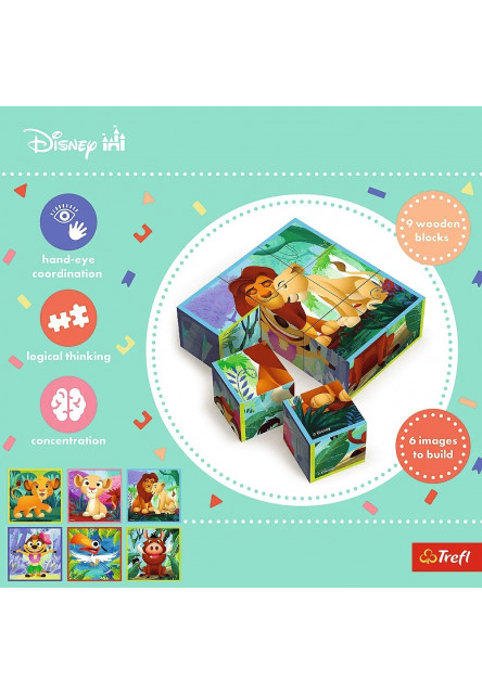 Trefl Drevené  kocky, Leví kráľ