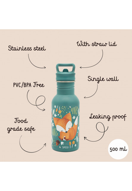Nerezová fľaša  - 500ml - fox