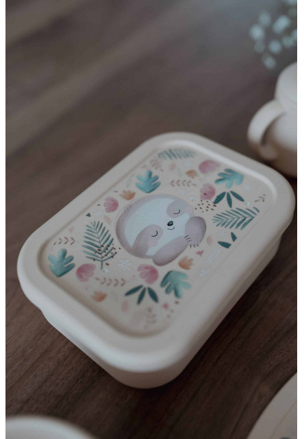 Silikónový desiatový box  - sloth