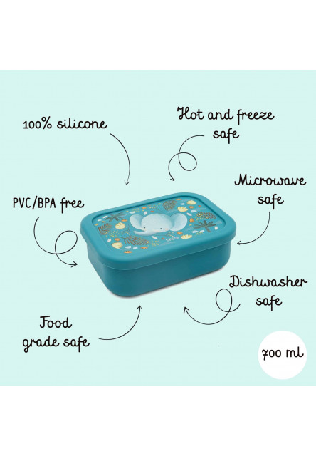 Silikónový desiatový box  - elephant