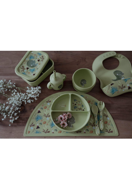 Silikónový desiatový box  - dinosaur