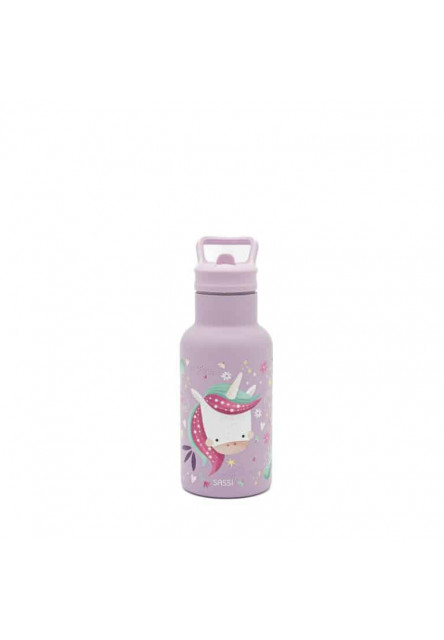 Termofľaša so slamkou  - sparkly the unicorn - 350ml