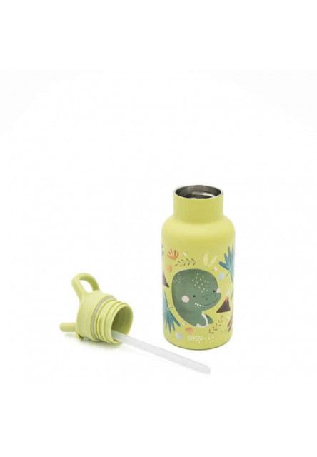 Termofľaša so slamkou  - cracky the dinosaur - 350ml