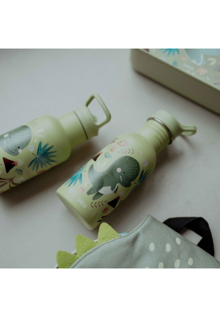 Termofľaša so slamkou  - cracky the dinosaur - 350ml