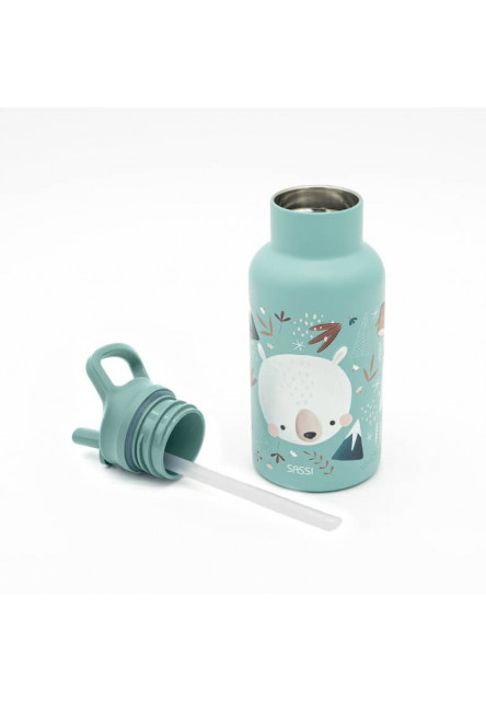 Termofľaša so slamkou  - munchy the bear - 350ml