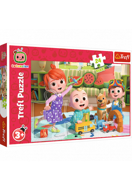 Trefl Puzzle 24 Maxi - Cocomelon, pripravený na dobrodružstvo / Cocomelon
