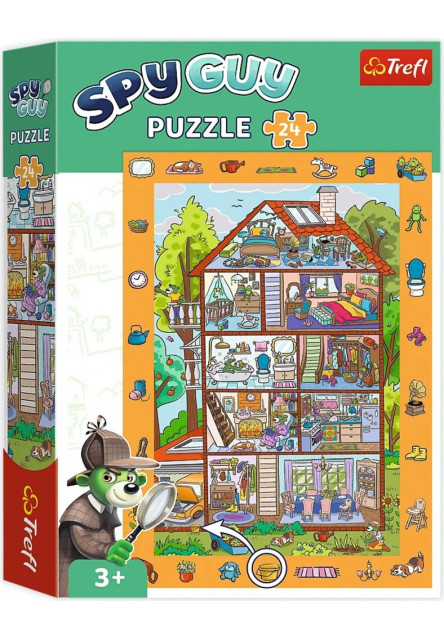 Trefl Puzzle s hľadaním obrázkov Spy Guy: V dome 24 dielikov