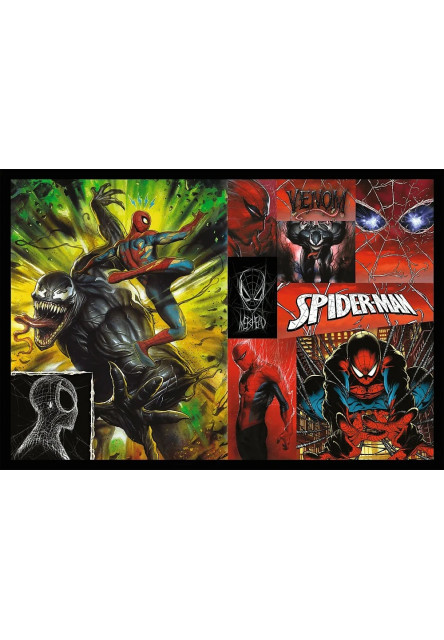 Trefl Puzzle Marvel 2 x 200 dielikov Spiderman vo dne v noci