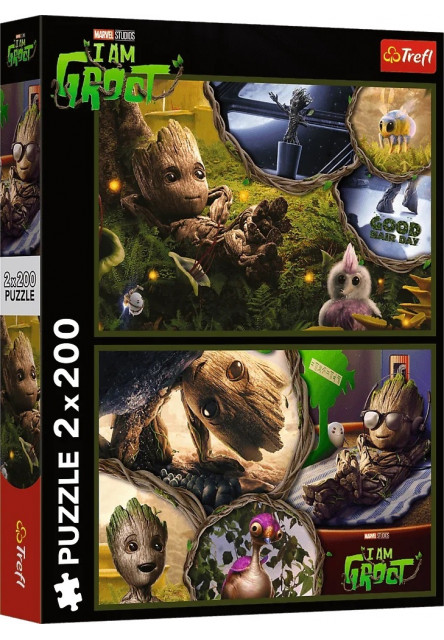 Trefl Puzzle Marvel 2 x 200 dielikov Groot