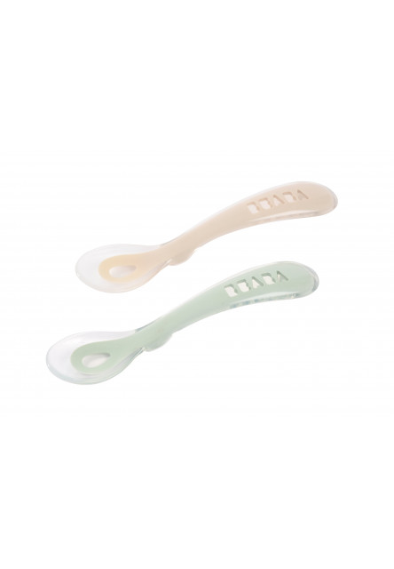 Lyžičky silikónové 2 ks s puzdrom Clay / Miestami Green