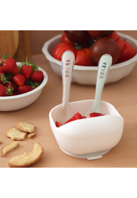 Lyžičky silikónové 2 ks s puzdrom Clay / Miestami Green