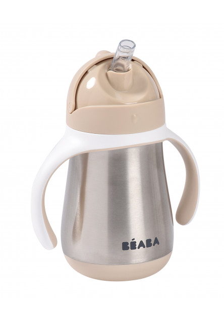 Hrnček termoizolačný so slamkou nerez 250ml Clay Earth