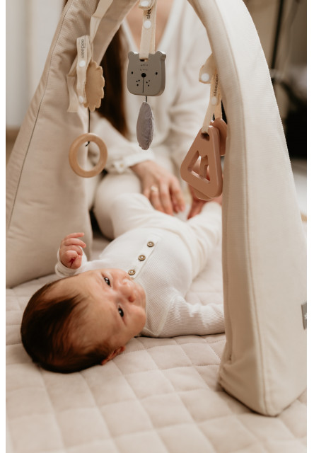 Nastavitelná hrazdička pro miminko s hračkami Sleepee Grey
