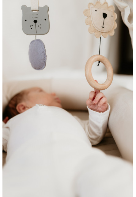 Nastavitelná hrazdička pro miminko s hračkami Sleepee Grey