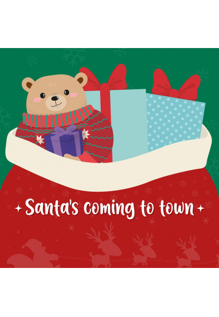 Vrecko na darčeky Legami Santa's Coming To Town - Vianočné darčeky