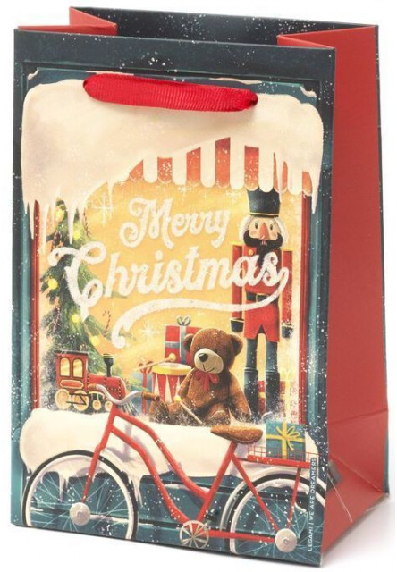 Darčeková taška Legami Vianočná darčeková taška - Malá - Vianočné okno