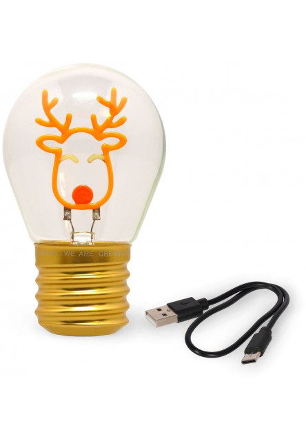 Dekoračné svetlo Legami Cordless Lightbulb - Reindeer