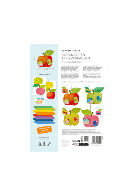 Kreatívna sada Prvé skladacie jablko s červíkom