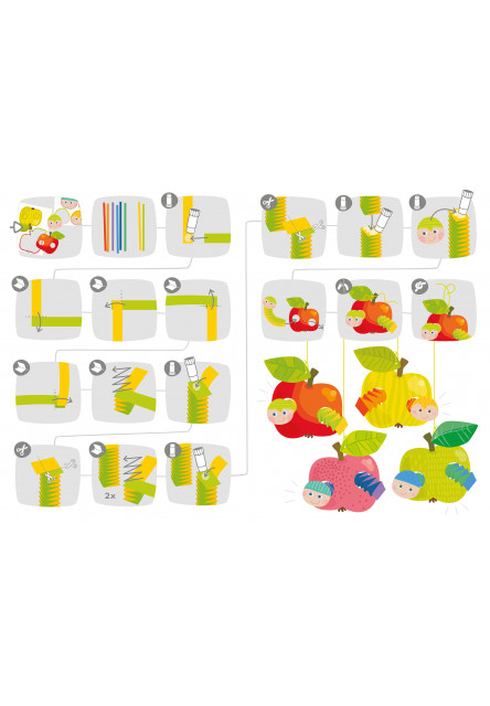 Kreatívna sada Prvé skladacie jablko s červíkom
