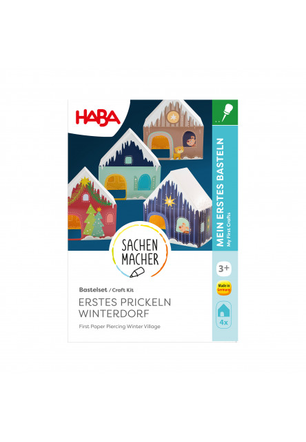 Kreatívna sada Prvé prepichovanie papiera zimná dedinka
