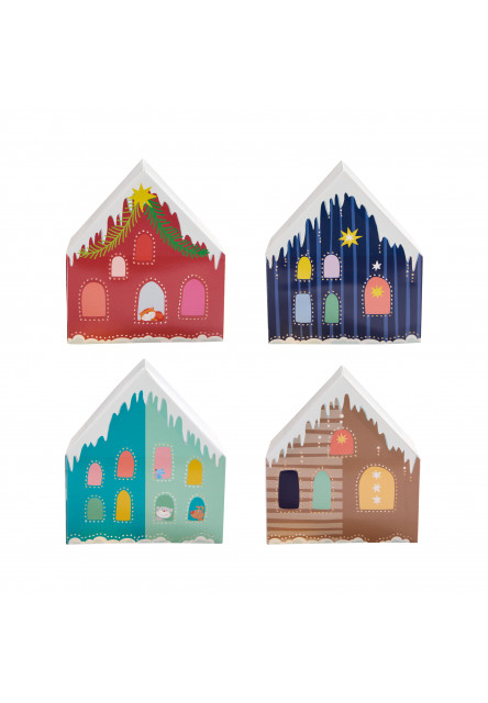 Kreatívna sada Prvé prepichovanie papiera zimná dedinka