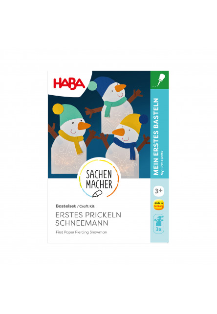 Kreatívna sada Prvé prepichovanie papiera Snehuliak