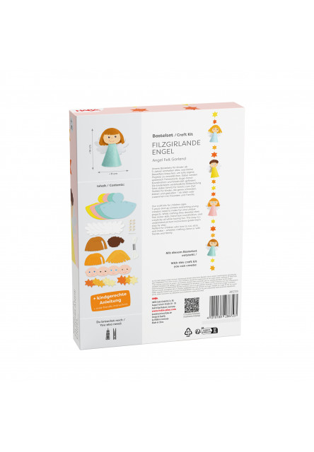 Kreatívna sada Plstená girlanda Anjel