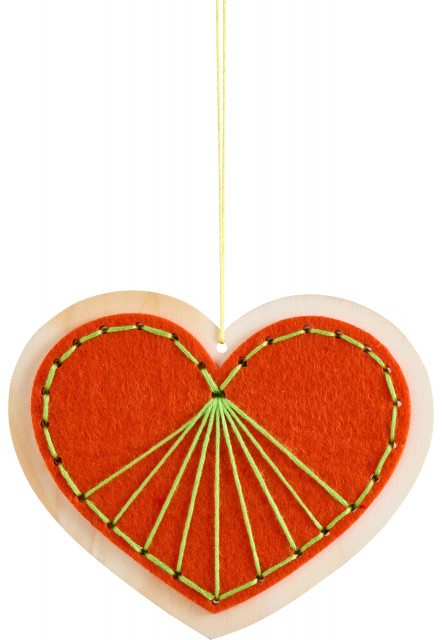 Kreatívna sada Vyšívaná dekorácia Srdce, hviezda a stromček